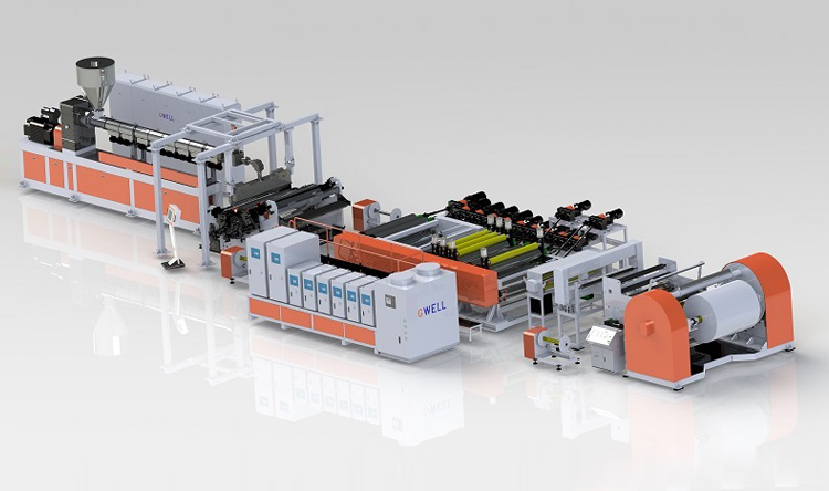 合成纸/石头纸(PE+CaCo3)纵向拉伸生产线 合成纸/石头纸(PE+CaCo3)纵向拉伸生产线