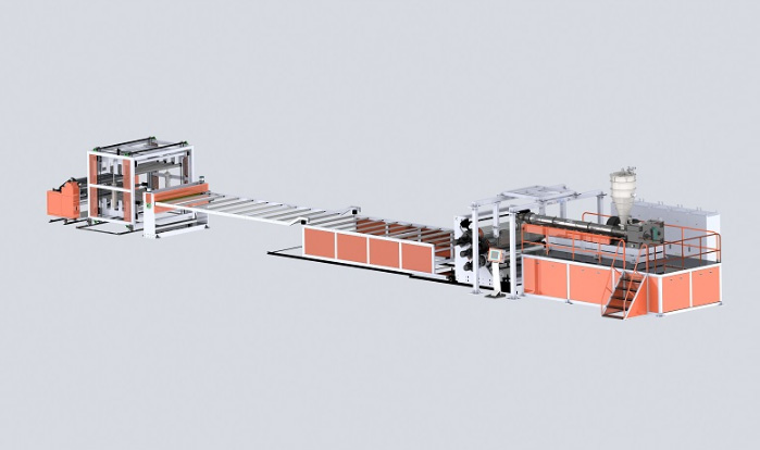 PVC透水晶板挤出生产线